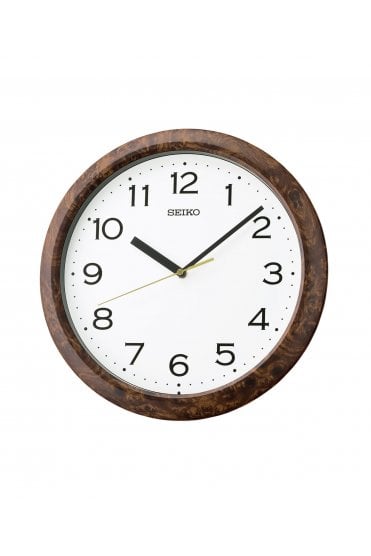 Seiko Timeless Dark Brown 32cm Wall Clock QHA014B