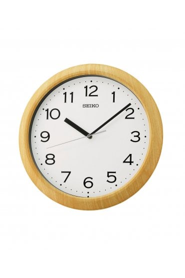 Seiko Timeless Light Brown 32cm Wall Clock QHA014A