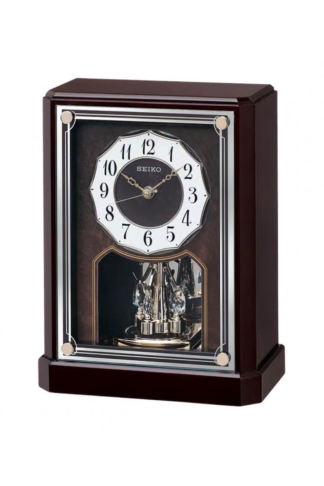 Seiko  Traditional Rotating Pendulum Mantel Clock QXN233B