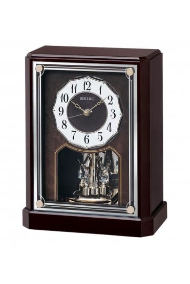Seiko Traditional Rotating Pendulum Mantel Clock QXN233B