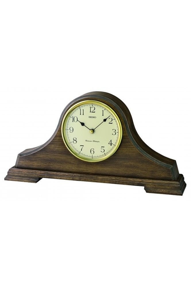 Seiko  Wooden Napoleon Mantel Clock QXJ031B