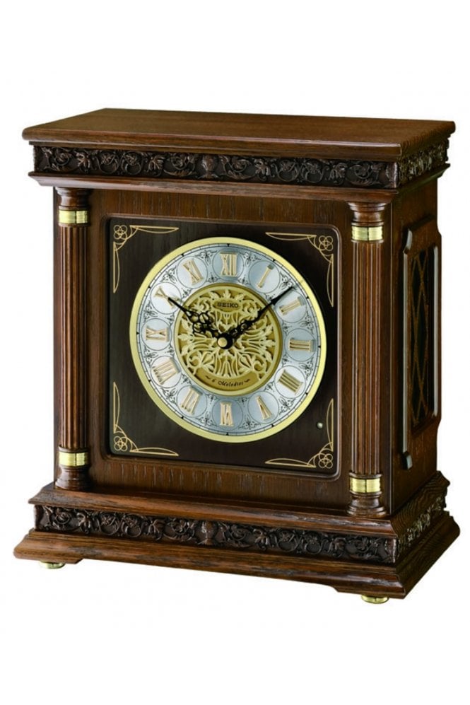 Seiko  Wooden Sobremesa Mantel Clock QXW224B