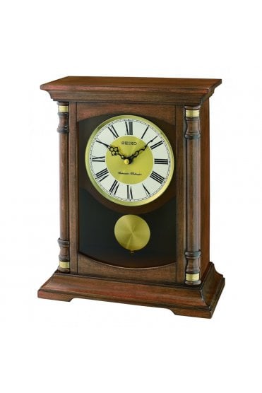 Seiko Wooden Westminster Mantel Clock QXQ034B