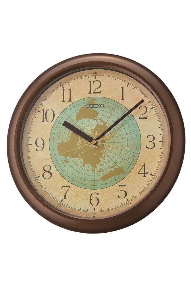 Seiko  World Map 33cm Wall Clock QHA006B