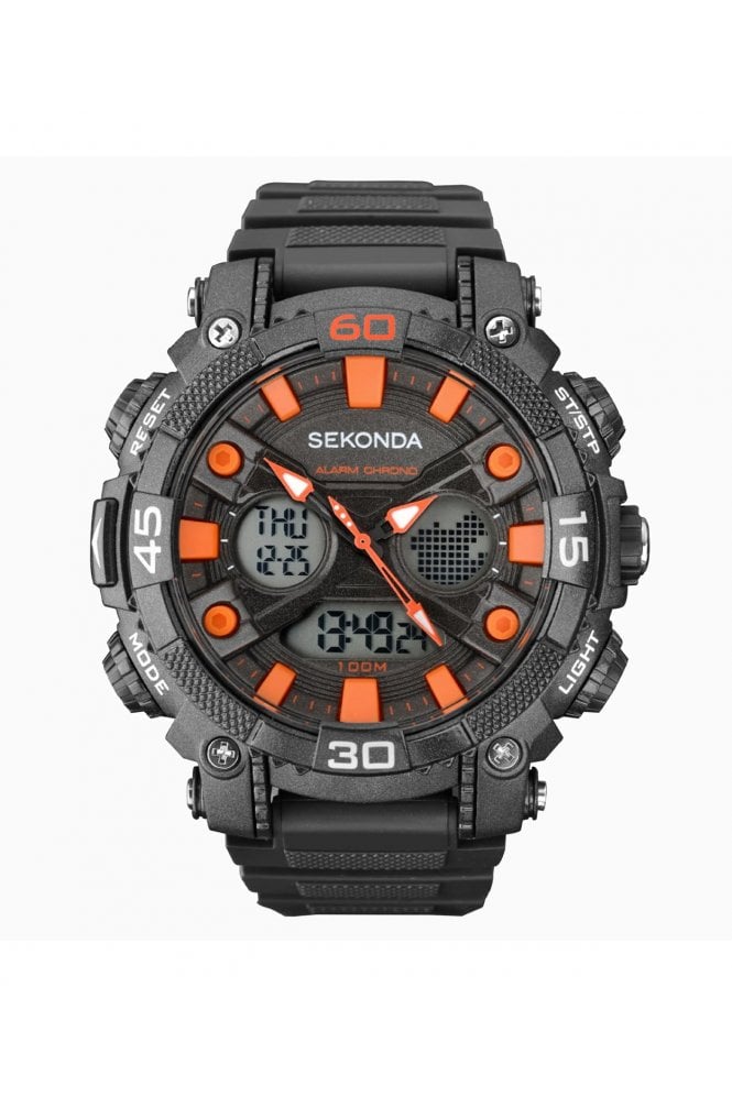 Sekonda  Gents Alarm Sports Chronograph 49mm Watch 1037