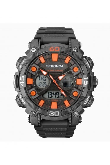 Sekonda Gents Alarm Sports Chronograph 49mm Watch 1037