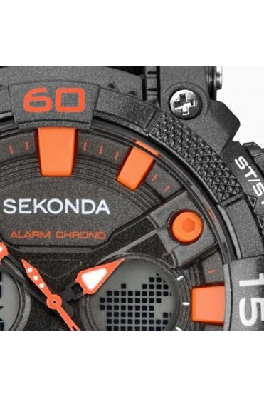 Sekonda Gents Alarm Sports Chronograph 49mm Watch 1037