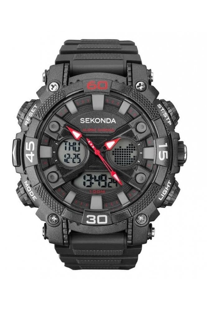 Sekonda  Gents Alarm Sports Chronograph 51mm Watch 1036