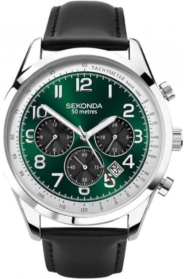 Sekonda Gents Chronograph Leather Strap Watch 1876