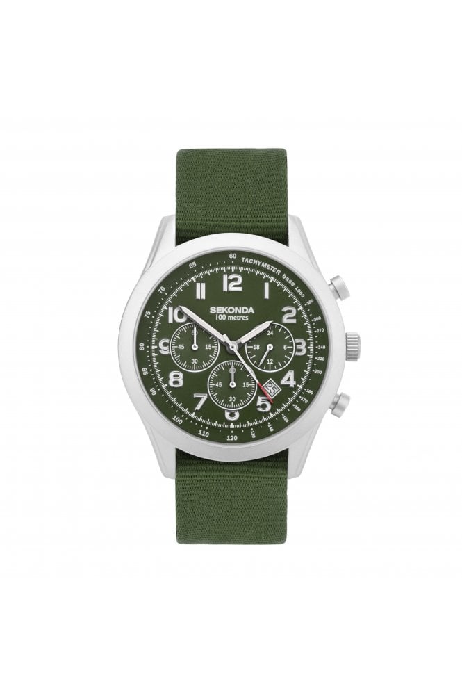 Sekonda  Gents Military Style Chronograph Watch 30067