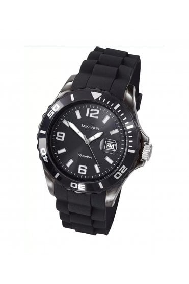 Sekonda Gents Silicone Strap 44mm 5ATM Watch 3361