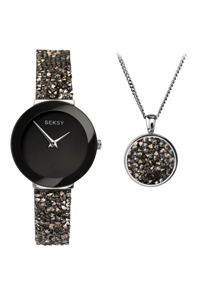 Seksy  Ladies Watch and Necklace Gift Set 2740G