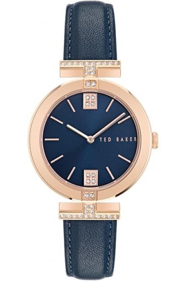 Ted Baker Ladies Blue Leather 36mm Watch BKPDAF304
