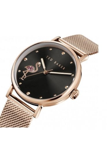 Ted Baker Ladies Phylipa Flamingo Rose Gold 37mm Watch BKPPHF019