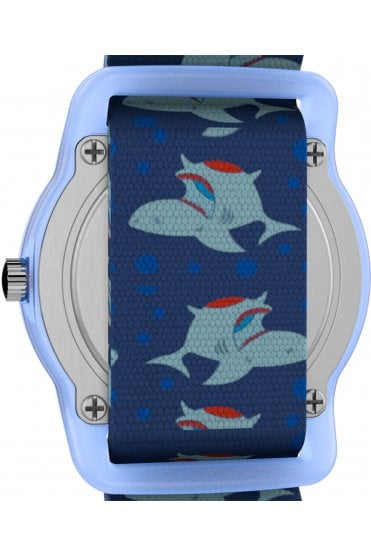 Timex 29mm Blue Shark Elastic Kids Watch TW7C13500
