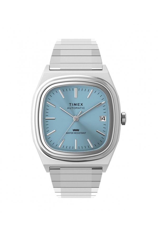 Timex  Automatic 1983 E Line 34mm Stainless Steel Expansion Band Watch TW2Y66700