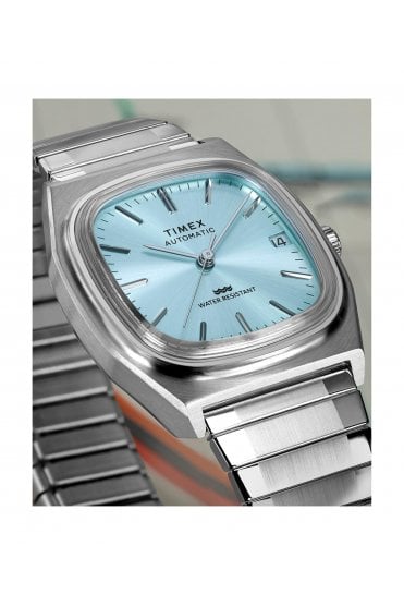 Timex Automatic 1983 E Line 34mm Stainless Steel Expansion Band Watch TW2Y66700