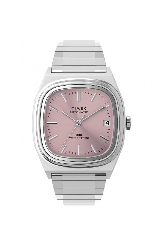 Timex  Automatic 1983 E Line 34mm Stainless Steel Expansion Band Watch TW2Y66800