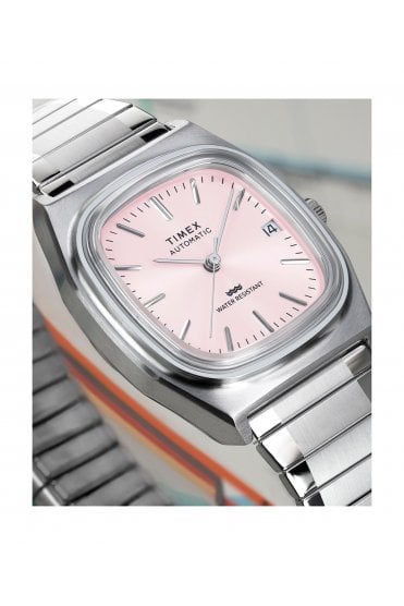 Timex Automatic 1983 E Line 34mm Stainless Steel Expansion Band Watch TW2Y66800