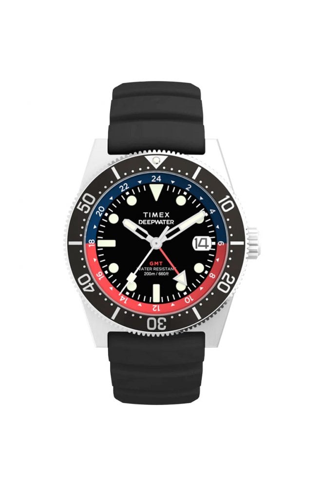 Timex  Deepwater Reef 200 GMT 41mm Rubber Strap Watch TW2W75000