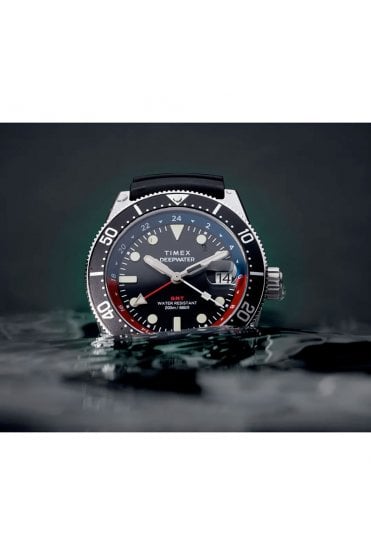 Timex Deepwater Reef 200 GMT 41mm Rubber Strap Watch TW2W75000