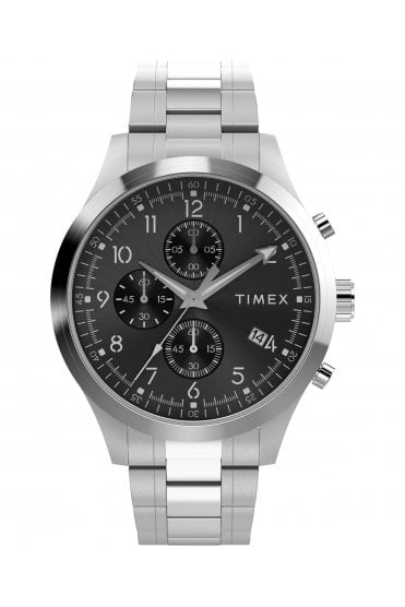 Timex Gents Chronograph Bracelet 43mm 5ATM Watch TW2Y01400