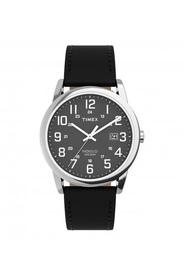 Timex Gents Easy Reader® Classic 38mm Black Leather Strap Watch TW2Y12800