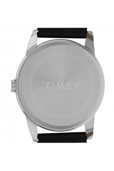Timex Gents Easy Reader® Classic 38mm Black Leather Strap Watch TW2Y12800