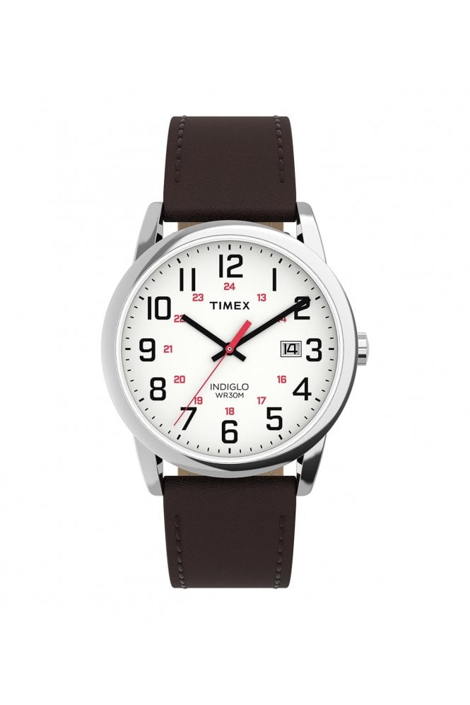 Timex  Gents Easy Reader® Classic 38mm Brown Leather Strap Watch TW2Y12600