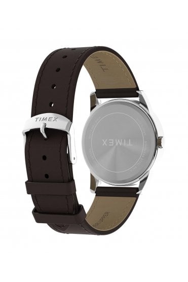 Timex Gents Easy Reader® Classic 38mm Brown Leather Strap Watch TW2Y12600