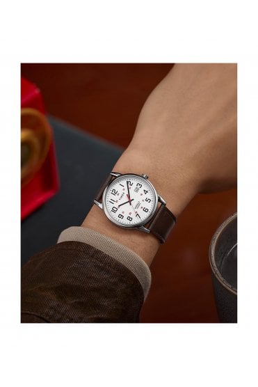Timex Gents Easy Reader® Classic 38mm Brown Leather Strap Watch TW2Y12600