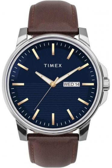 Timex Gents Leather Strap Watch TW2V79200