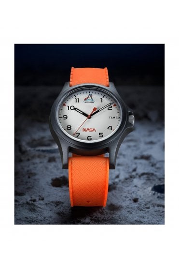 Timex Gents Main Street NASA Artemis 40mm Silicone Strap Watch TW2Y13000