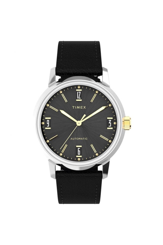Timex  Gents Marlin Automatic 40mm Leather Strap Watch TW2W33900