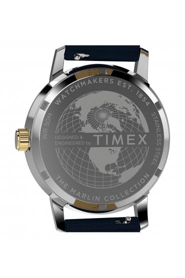 Timex Gents Marlin® Quartz GMT 40mm Leather Strap Watch TW2Y47900