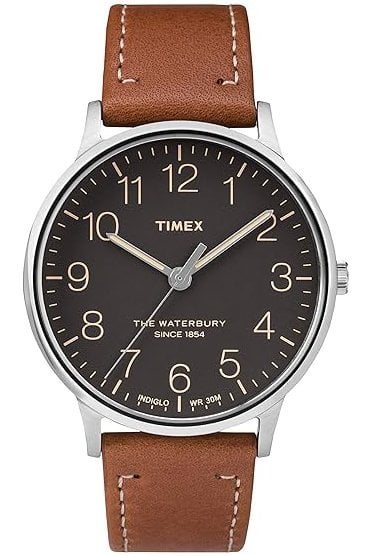 Timex Gents Waterbury Leather Strap Watch TW2P95800
