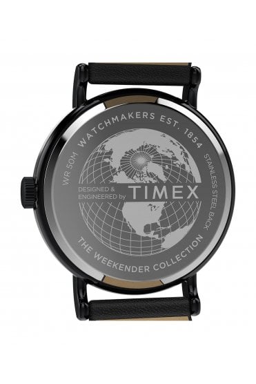 Timex Gents Weekender Day of the Dead 40mm Leather Strap Watch TW2Y15900