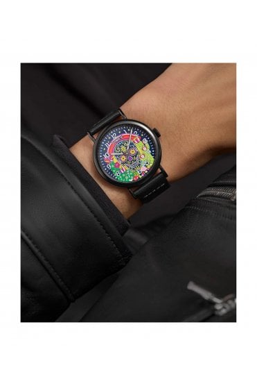 Timex Gents Weekender Day of the Dead 40mm Leather Strap Watch TW2Y15900