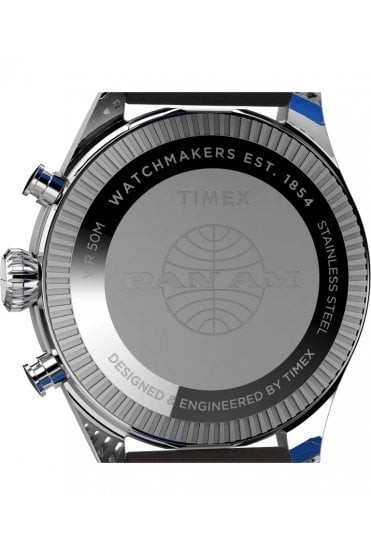 Timex Gents x Pan Am 42mm Leather Strap Watch TWG030000