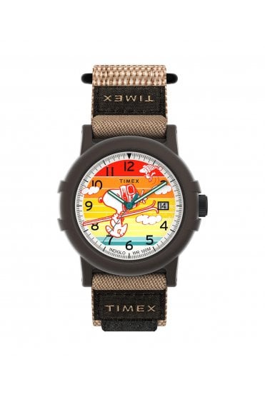 Timex Gents x Peanuts® Camper Ski 38mm Fabric Strap Watch TW4B34900