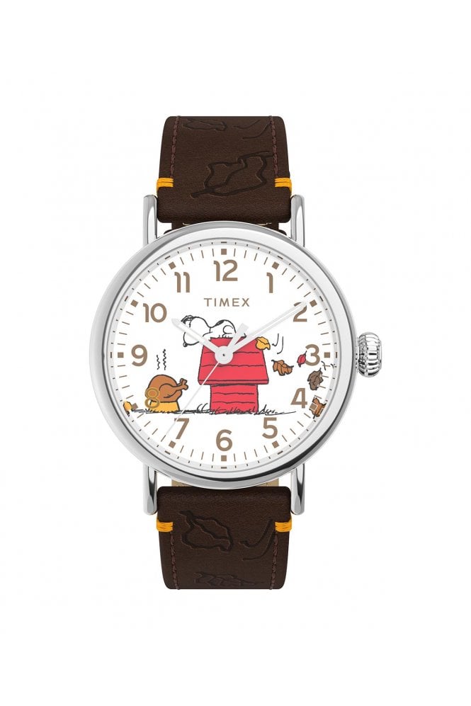 Timex  Gents x Peanuts® Standard Thanksgiving 40mm Leather Strap Watch TW2W44300