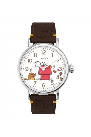 Timex Gents x Peanuts® Standard Thanksgiving 40mm Leather Strap Watch TW2W44300
