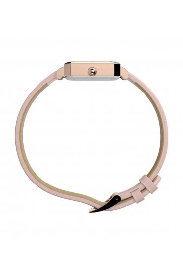 Timex Ladies Pink Leather Strap Dress Watch TW2Y01100