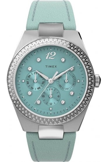 Timex Ladies Simone Multifunction Leather Strap Watch TW2V80400