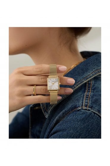 Timex Ladies Transcend 22mm Gold-Tone Stainless Steel Bracelet Watch TW2Y26100