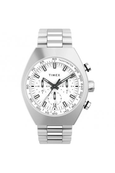 Timex Legacy Tonneau Chronograph 42mm Stainless Steel Watch TW2W22200