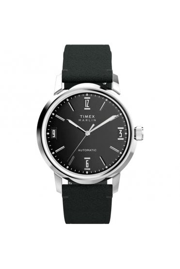 Timex Marlin Automatic 40mm Leather Strap Watch TW2W59700