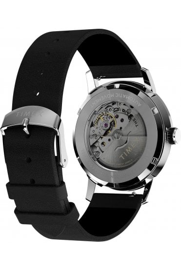 Timex Marlin Automatic 40mm Leather Strap Watch TW2W93100