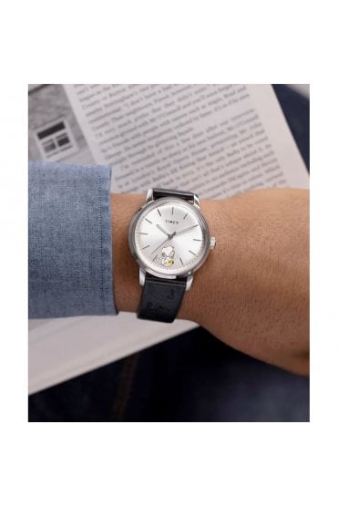 Timex Marlin Automatic x Peanuts Saxophonist 40mm Watch TW2W68800