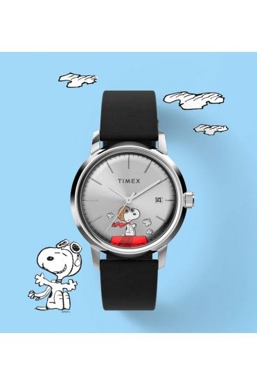 Timex Marlin Automatic x Peanuts Snoopy Flying Ace 40mm Watch TW2W49600